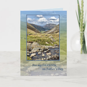 Opa op Vaderdag, berglandschap Kaart