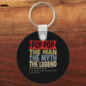 Opa opa de man de mythe de legende retro vader sleutelhanger (Voorkant)