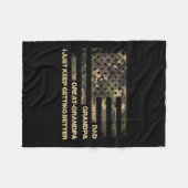 Opa Opa Opa Camo Vlag Vaders Opa Fleece Deken (Voorkant (Horizontaal))