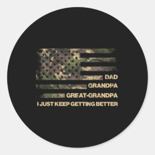Opa Opa Opa Camo Vlag Vaders Opa Ronde Sticker