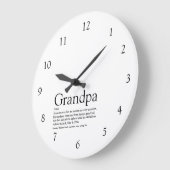 Opa opa opa Grootad Papa Black en White Grote Klok (Hoek)