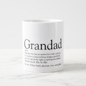 Opa-opa, opa, zwart en wit, definitie grote koffiekop (Voorkant)