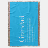 Opa Opa Papa Definitie Hemelsblauw Deken (Voorkant Verticaal)