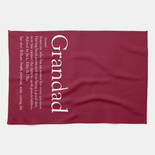 Opa Opa Papa Definitie Pret Bourgondië Theedoek (Horizontaal)