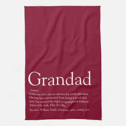 Opa Opa Papa Definitie Pret Bourgondië Theedoek (Verticaal)