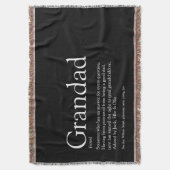 Opa, opa, Papa Definition Black en White Deken (Voorkant Verticaal)