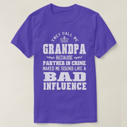 Opa Opa Partner in Crime Mannen Humor Fat T-shirt (Design voorkant)