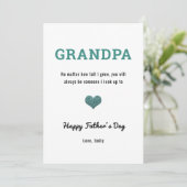 Opa Opa Vaders Dag schattige hart glitter Kaart (Staand voorkant)