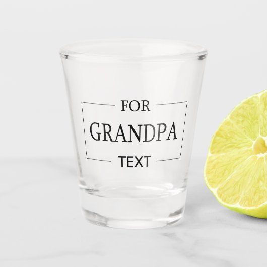 Opa Opa Verjaardag Gepersonaliseerd cadeau Shot Glas (Voorkant)
