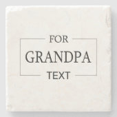 Opa Opa Verjaardag Gepersonaliseerd cadeau Stenen Onderzetter (Voorkant)