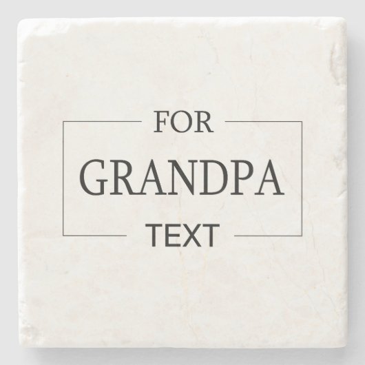 Opa Opa Verjaardag Gepersonaliseerd cadeau Stenen Onderzetter (Voorkant)