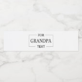 Opa Opa Verjaardag Gepersonaliseerd cadeau Waterfles Etiket (Enkel label)