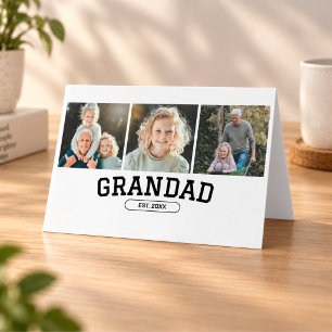 Opa Opgericht 3 Foto Collage Script Cadeau Kaart