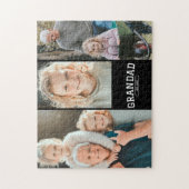 Opa Opgericht 3 Foto Collage Script Cadeau Legpuzzel (Verticaal)