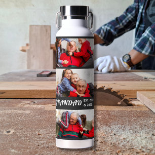 Opa Opgericht 3 Foto Vet Witte Typografie Waterfles