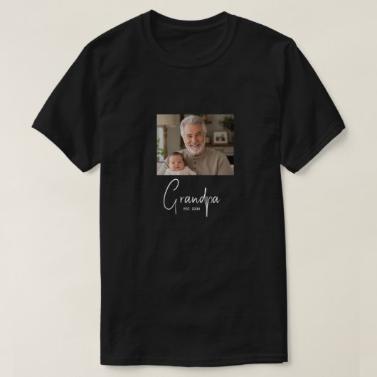 Opa Opgericht Cadeau Foto T-shirt (Design voorkant)