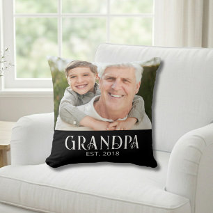 Opa Opgericht Foto Cadeau Kussen