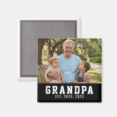Opa Opgericht Foto Cadeau Magneet (Voorkant / Achterkant)