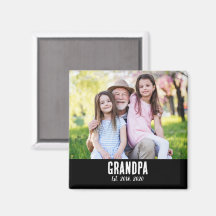 Opa Opgericht Foto Cadeau Magneet