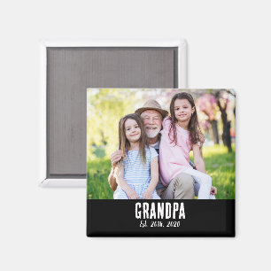Opa Opgericht Foto Cadeau Magneet