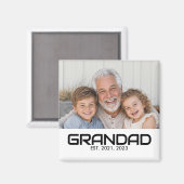 Opa Opgericht Foto Cadeau Magneet (Voorkant / Achterkant)