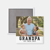 Opa Opgericht Foto Cadeau Magneet (Voorkant / Achterkant)