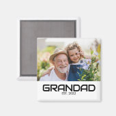 Opa Opgericht Foto Cadeau Magneet (Voorkant / Achterkant)