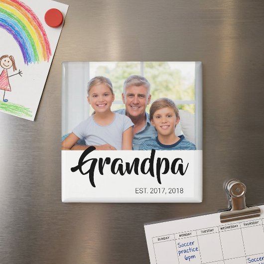 Opa Opgericht Foto Cadeau Magneet