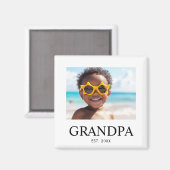 Opa Opgericht Foto Cadeau  Magneet (Voorkant / Achterkant)