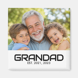 Opa Opgericht Foto Cadeau Magneet