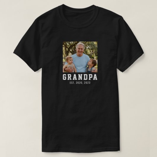 Opa Opgericht Foto Cadeau T-shirt (Design voorkant)