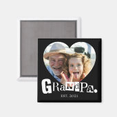 Opa Opgericht Foto Cadeau Voor Opa Magneet (Voorkant / Achterkant)