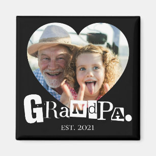Opa Opgericht Foto Cadeau Voor Opa Magneet