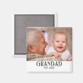 Opa Opgericht Foto Magneet (Voorkant / Achterkant)