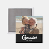 Opa Opgericht Foto Opa Dag Magneet (Voorkant / Achterkant)