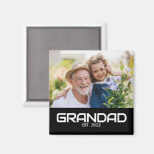 Opa Opgericht Foto Opa-dag Magneet (Voorkant / Achterkant)