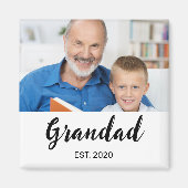Opa Opgericht Foto Opa Dag Magneet (Voorkant)