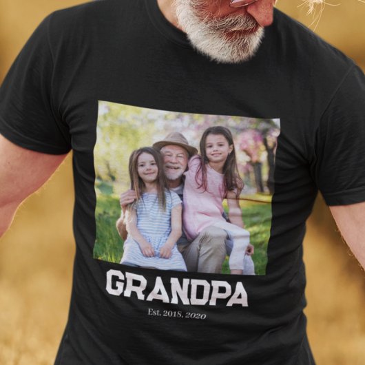 Opa Opgericht Foto simpele tekst T-shirt