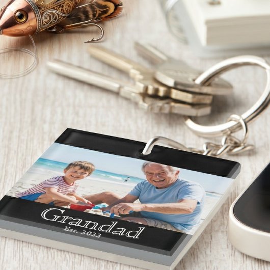 Opa Opgericht Foto Wit Vet Minimaal Tekst Sleutelhanger