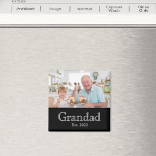 Opa Opgericht Foto Wit Vet Minimalistisch Magneet