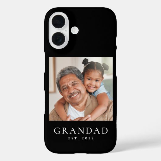 Opa Opgericht Foto Zwart Case-Mate iPhone Case (Achterkant)