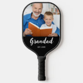 Opa Opgericht Fun Script Foto Pickleball Paddle (Voorkant)