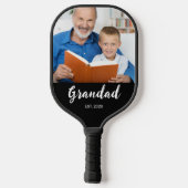 Opa Opgericht Fun Script Foto Pickleball Paddle (Achterkant)