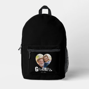 Opa Opgericht Hart  Opa Foto Cadeau Bedrukte Rugzak