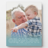 "Opa" Opgericht Jaar | Vaderdag Foto Plaat (Voorkant)