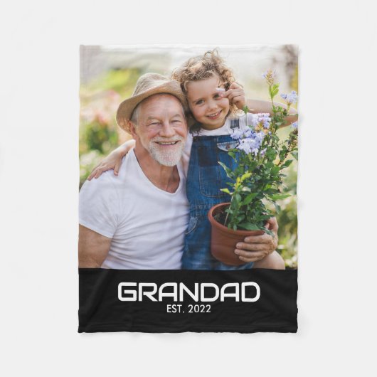 Opa Opgericht Leuk Vet Foto Fleece Deken (Voorkant)