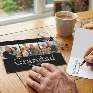 Opa Opgericht Minimaal Wit Vet Tekst 3 Foto Kaart