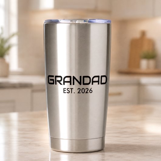 Opa Opgericht Nieuwe Opa Cadeau Geïsoleerde Drinkbeker