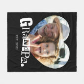 Opa Opgericht Opa Foto Cadeau Fleece Deken (Voorkant (Horizontaal))