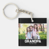 Opa Opgericht opgericht. Wit schrift foto Sleutelhanger (Voorkant)